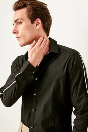 

Black Arm Band Men's Pommel Slim Fit Shirt TMNSS19RS0001