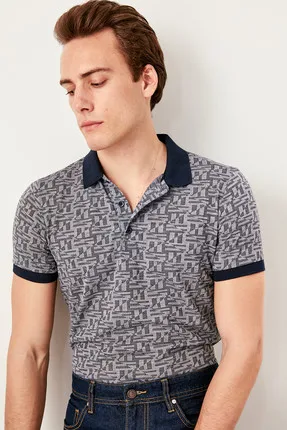 

Black Jacquard Polo T-shirts TMNSS19HD0019