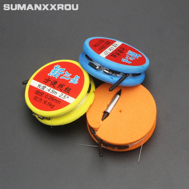 2PCSFishing line groupFishing Line Furled Leader fluorcarbon Pescaria Новый практичный буй + 8 кольцевой лист