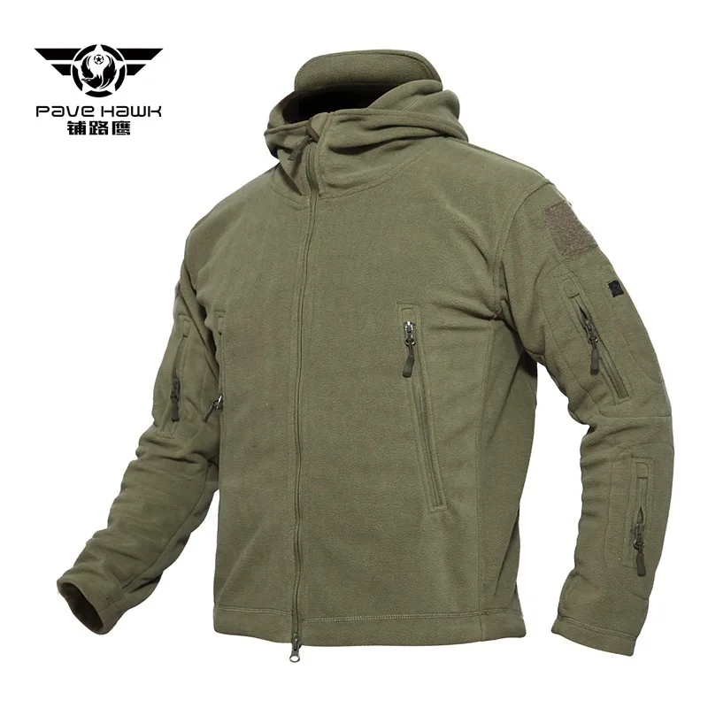 Spring Men Tactical Fleece Sweater Outdoor Warm Windproof Clothes Male Hooded Climbing Hiking Trekking Hunting Jacket Sport Coat