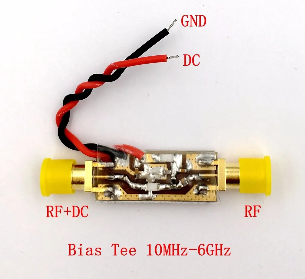 

10MHz-6000MHz 6GHz Broadband RF Bias Feeder RF Blocker Isolator Bias Tee FOR wave RTL SDR LNA HAM radio Amplifier antenna