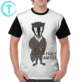 

Peaky T Shirt Peaky Badgers T-Shirt Cute Short Sleeve Graphic Tee Shirt Graphic 5x Classic 100 Polyester Male Tshirt