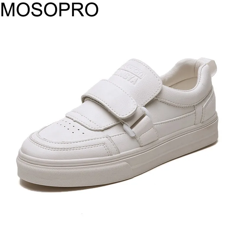 

MOSOPRO Woman Shoes Running White Sneakers Spring Sports Shoes Women Skateborad Sneakers Hook Loop Tennis Shoes Walking S011