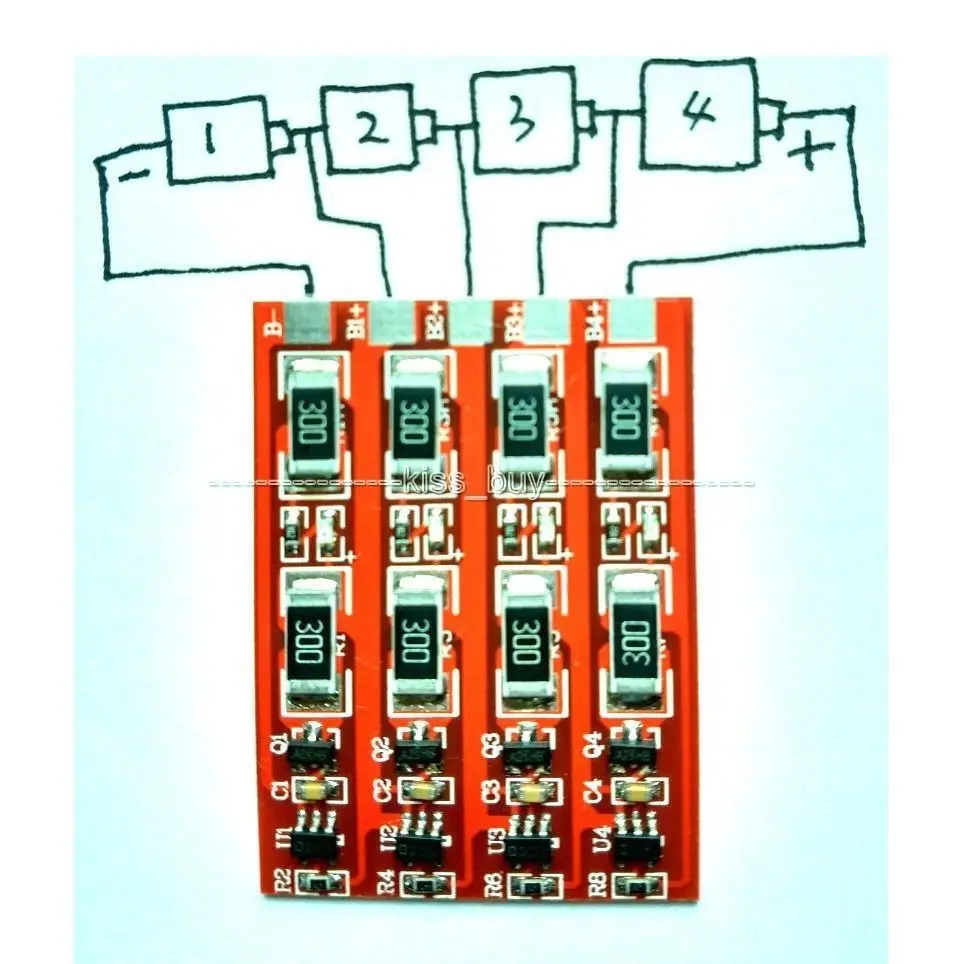 

Battery BMS Charging Protection Board with Balance for 1s 2s 3s 4s cell 3.2V LiFePo4 Lithium iron phosphate Battery
