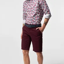 Бордовые мужские шорты-Чино Smart-casual