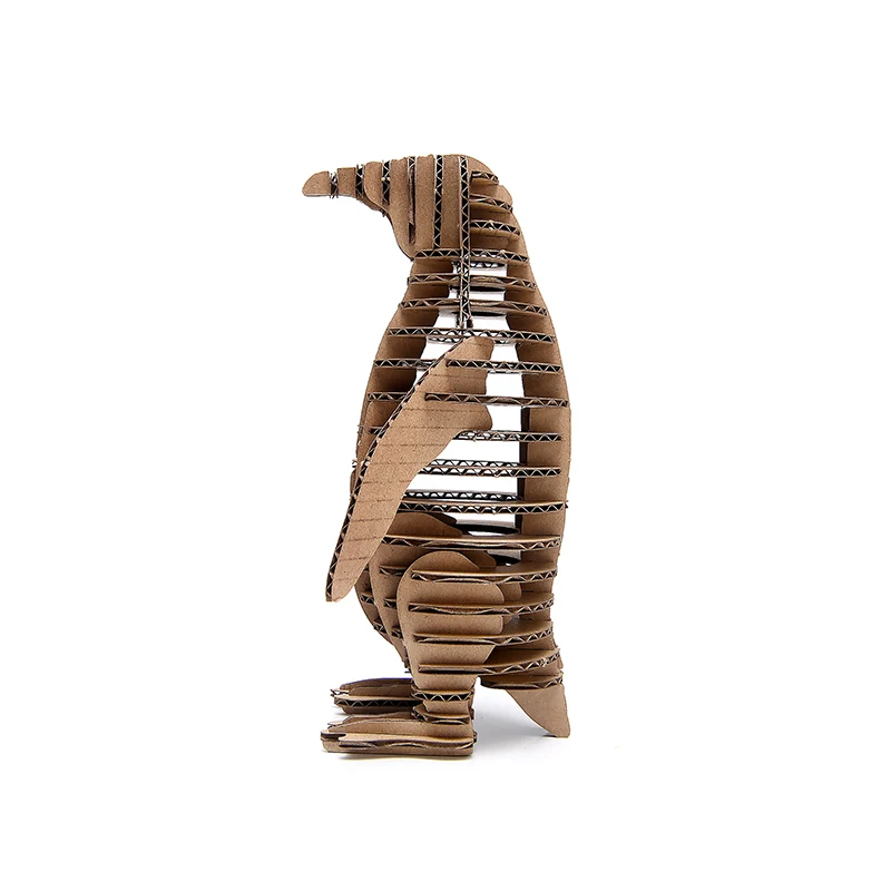 

Penguin Fun 3D Puzzle DIY Corrugated Paper Model Kits Toy Children Educational Boy Splicing Hobby Building Cool