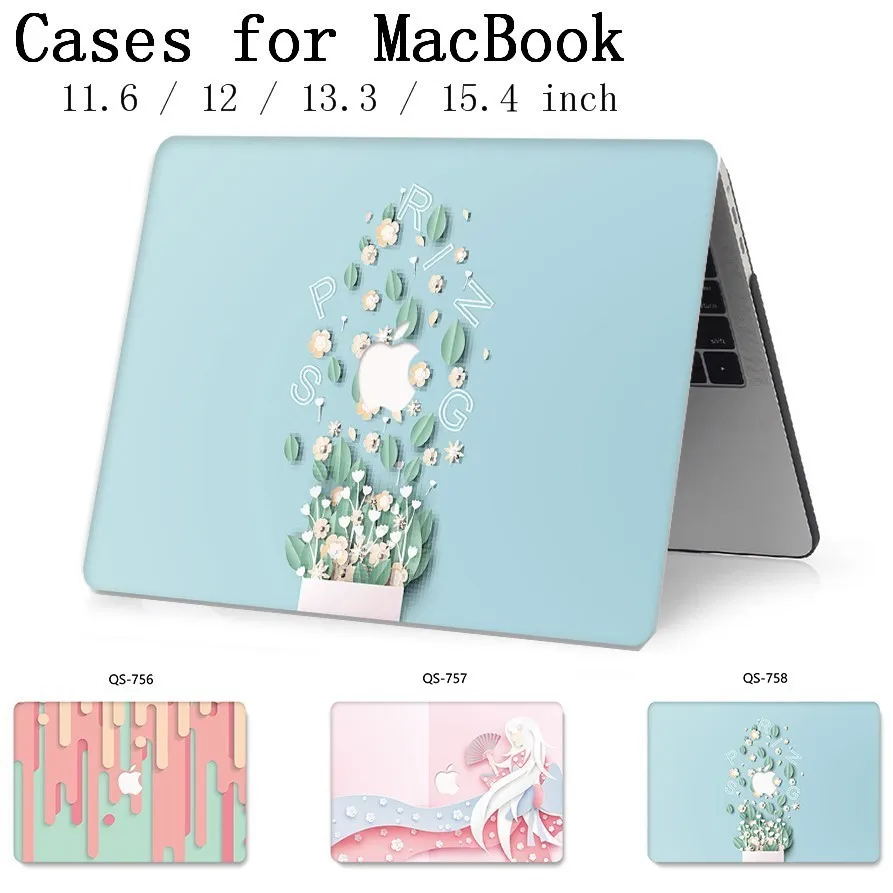 

2019 Cheap For Apple MacBook Air Pro Retina 11 12 13 15 13.3 15.4 Inch With Touch Bar+Keyboard Cove Laptop Case Accessories Bags