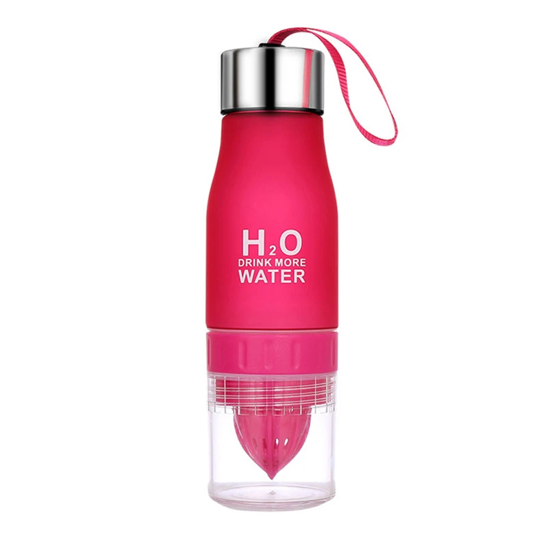 Novo presente de natal 650ml minha garrafa de água de plástico infusor bebida bootle fruta infusão garrafa esporte ao ar livre suco limão portátil chaleira