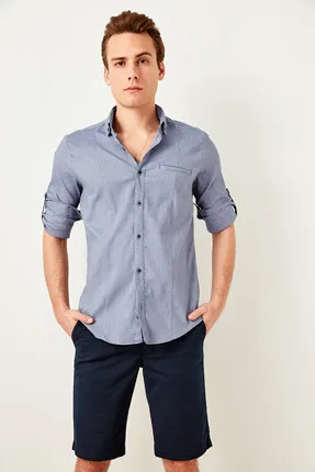 

Indigo Men's Slim Fit Pocket Shirt Fillet TMNSS19RS0004