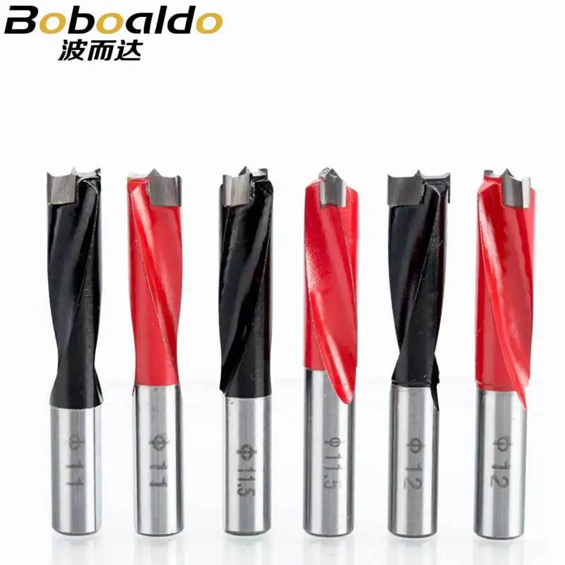 Boboaldo 1pc 10-18mm wood drill bit 70mm length router bit row drilling for boring machine Gang drills for wood Carbide endmill