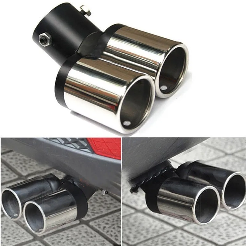 MEISISLEY Exhaust Exhaust For Car Exhaust Tip Exhaust Parts Chrome Exhaust Pipe Ends Exhaust Tips curved 