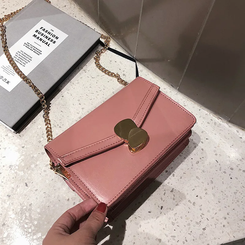 

Luxury Brand Crossbody Bags For Women 2019 Quality PU Leather Female Designer Handbags Ladies Chains Lock Shoulder Messenger Bag