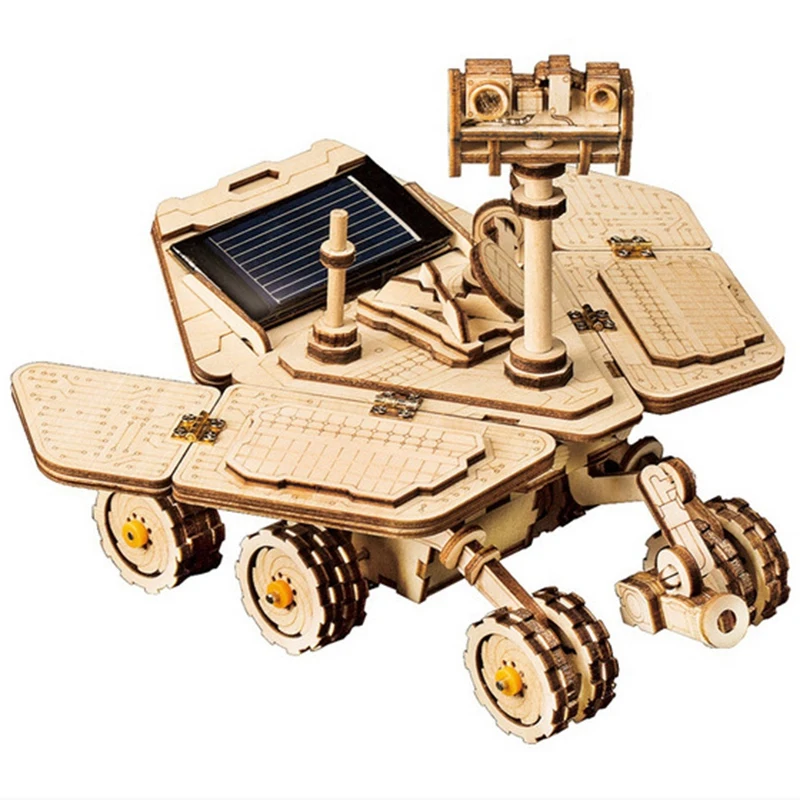 

Robotime Moveable Spirit Rover Solar Energy Toy 3D Diy Cutting Wooden Model Building Kit Gift For Children Adult LS503