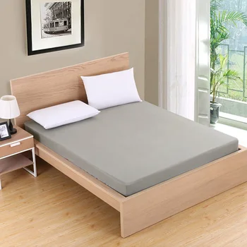 

Polyester Fabric Solid Mattress Pad Cover Soft Elastic Breathable Absorbent Care Mattress Protector For Bed Single Bed Sheets 45