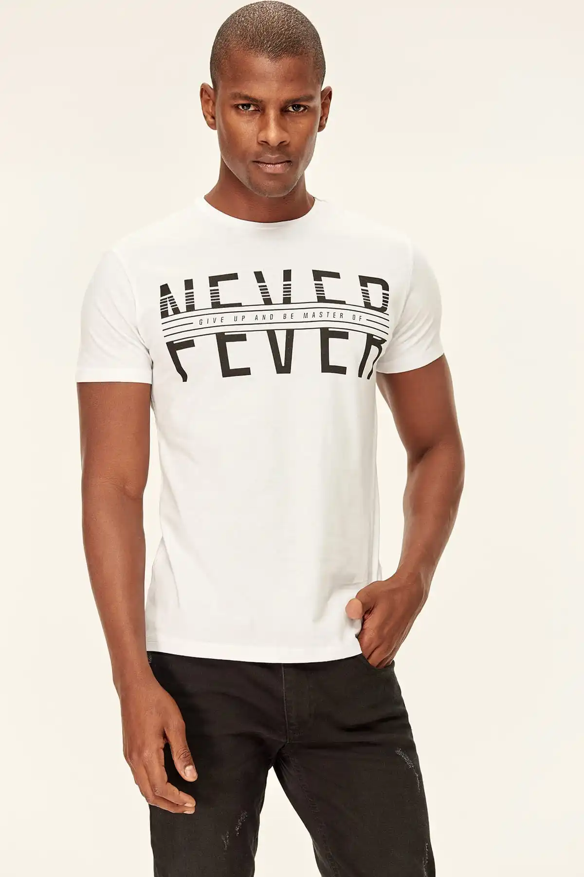 

Trendyol White Men Slim Fit Printed T-shirts TMNSS19BO0038