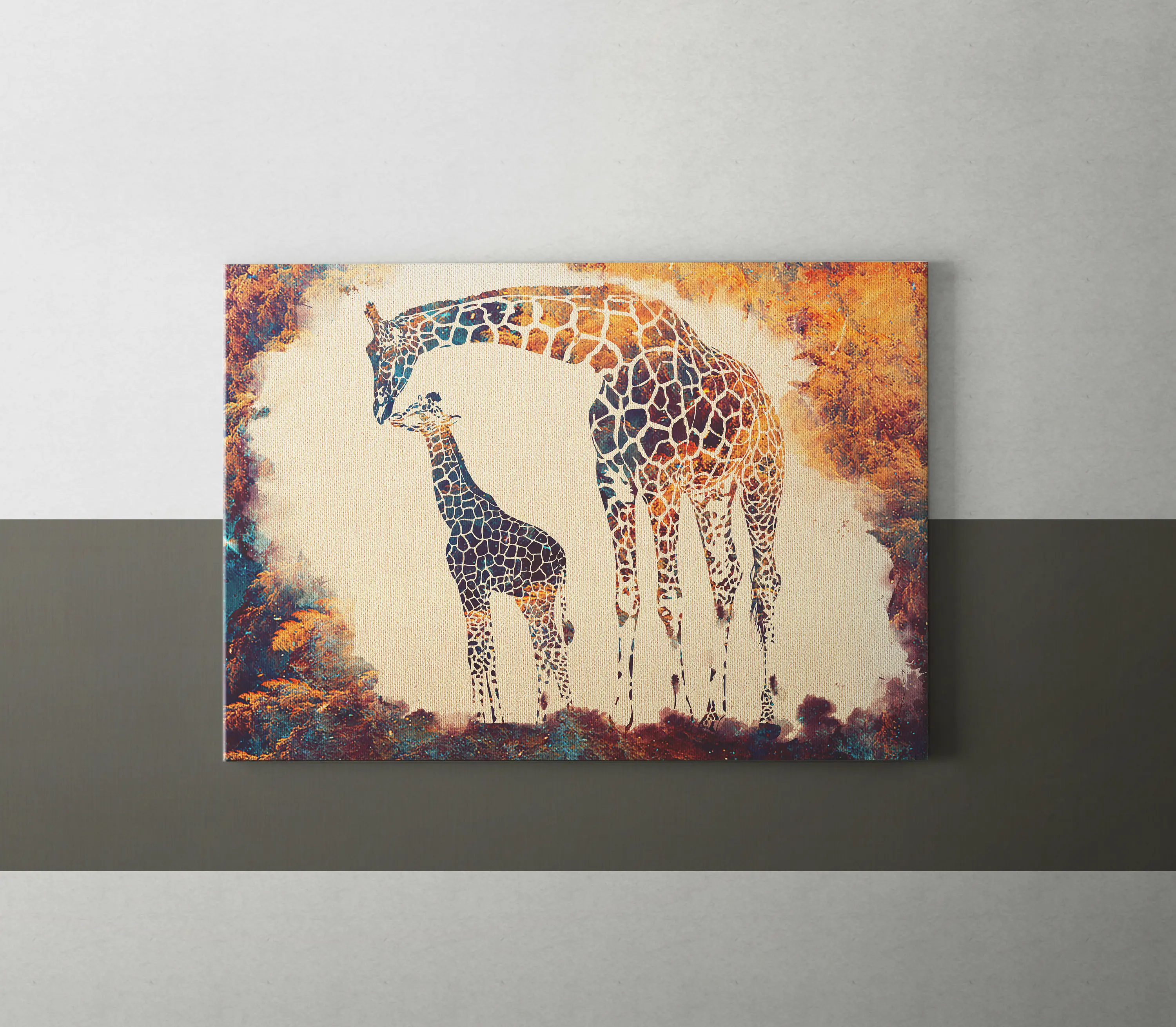 

Giraffe Animal Vintage Art Movie Print Canvas Poster