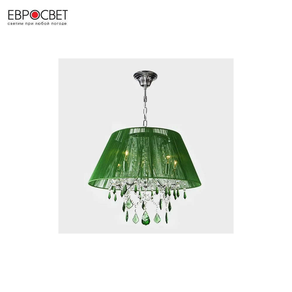 Люстра Евросвет Emerald 3125/5 хром/зелёный Strotskis | Лампы и освещение