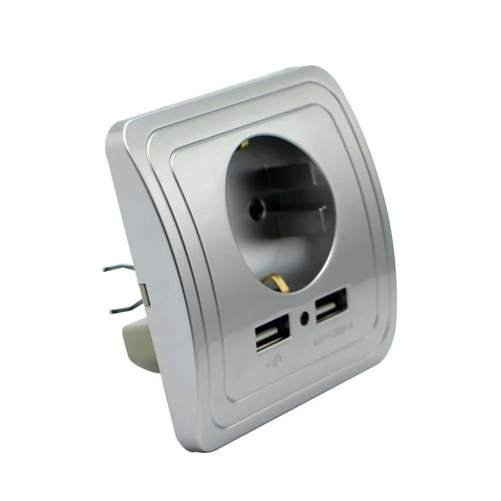 Smart Home Wall Touch Switch Eu Stanard Plug Socket Dual Usb Switches Crystal Glass 1 2 3 Gang 1 Way For Wall