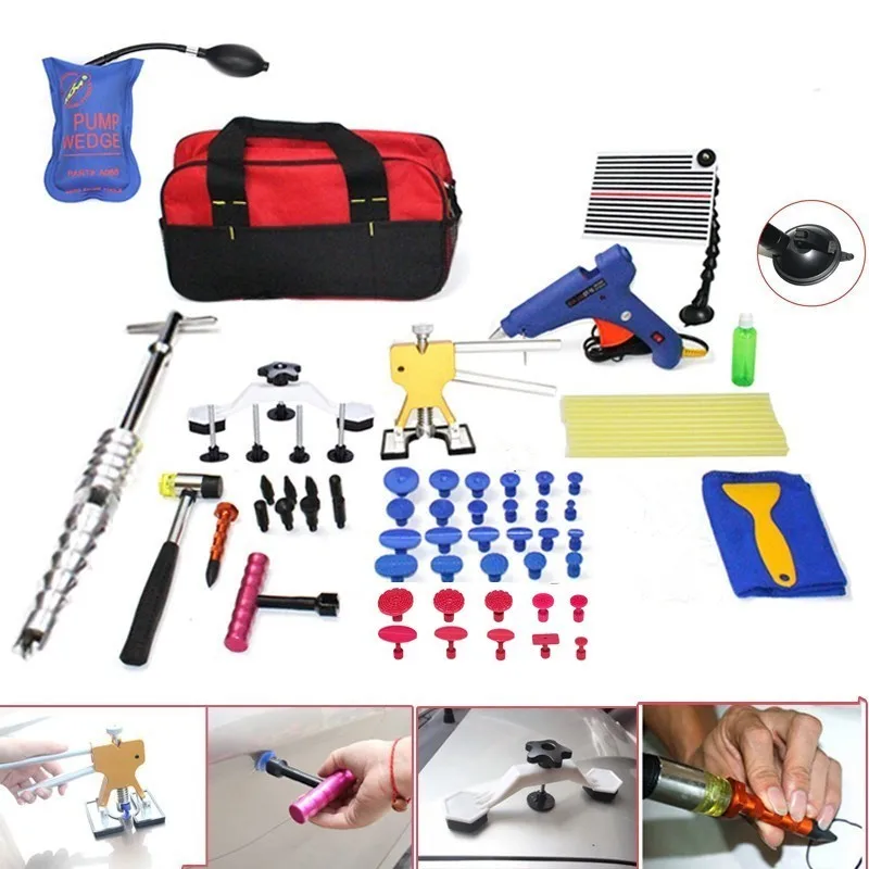 

PDR Tools Paintless Dent Repair Tools slide hammer Removal Dent Puller Tool Kit Reflector Board