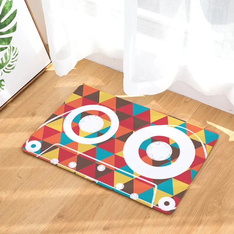 Hause Decoration 1 шт. Eingang матовая противоскользящая Fußmatte Kassette Band Radio Teppiche Schlafzimmer Dekorative