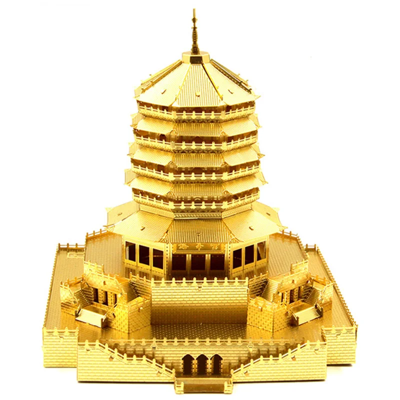 Leifeng башня пагода Китай Забавный 3d Металл Diy Миниатюрные модели наборы пазл детские игрушки хобби для мальчиков сплайсинг здание