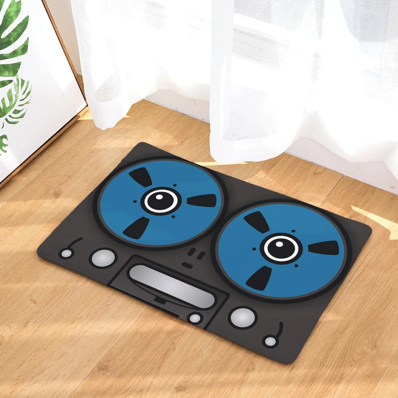 Hause Decoration 1 шт. Eingang матовая противоскользящая Fußmatte Kassette Band Radio Teppiche Schlafzimmer Dekorative