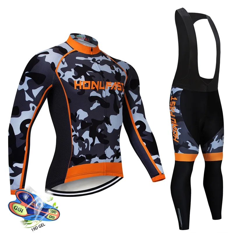 

nvvtrek 2019 new Camouflage Men Long Sleeve Cycling Clothing Team Pro Breathable Cycling Jerseys Bib Pants Set MTB Ropa Ciclismo
