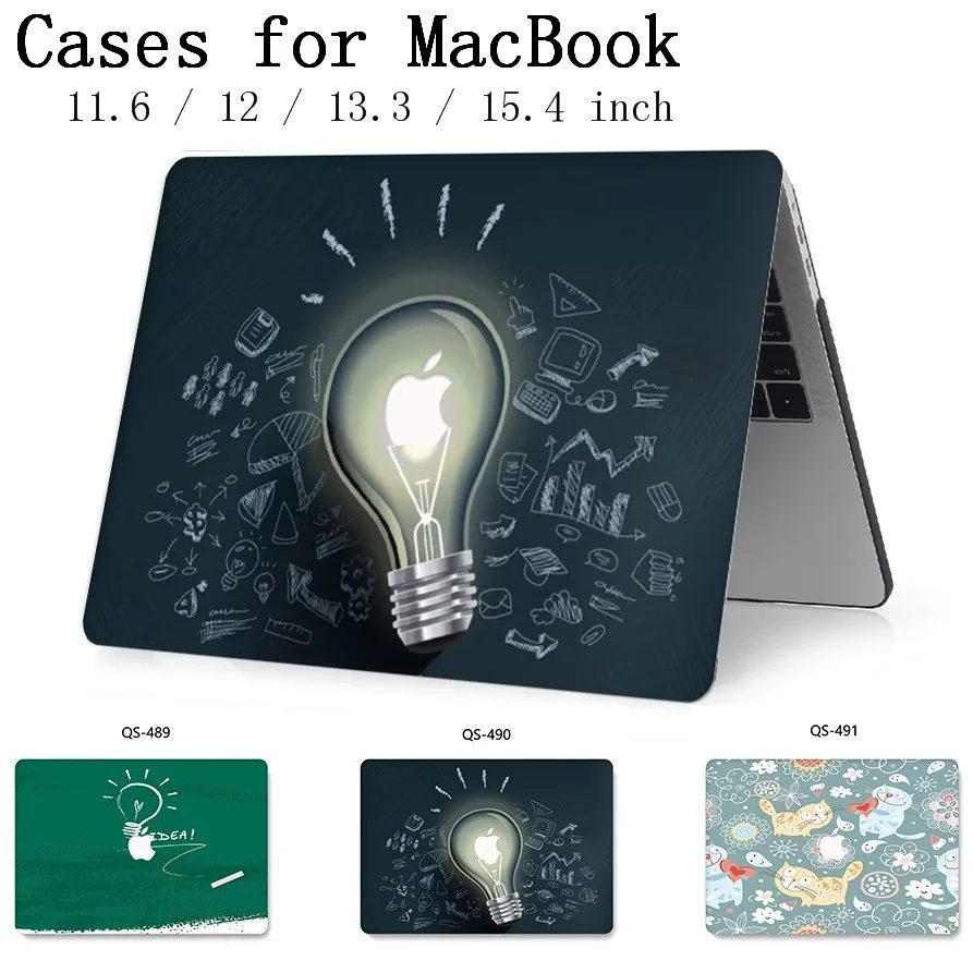 

Laptop Case For MacBook Air Pro Retina 11 12 13 15 With Screen Protector Keyboard Cove Apple Case New For MacBook 13.3 15.4 Inch
