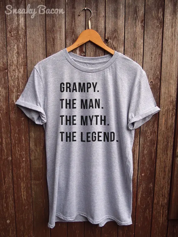 Grampy миф tshirt-забавная Футболка Для дедушки, подарки для дедушки, дедушка подарки, подарки на день отца, grampy tshirt-C522