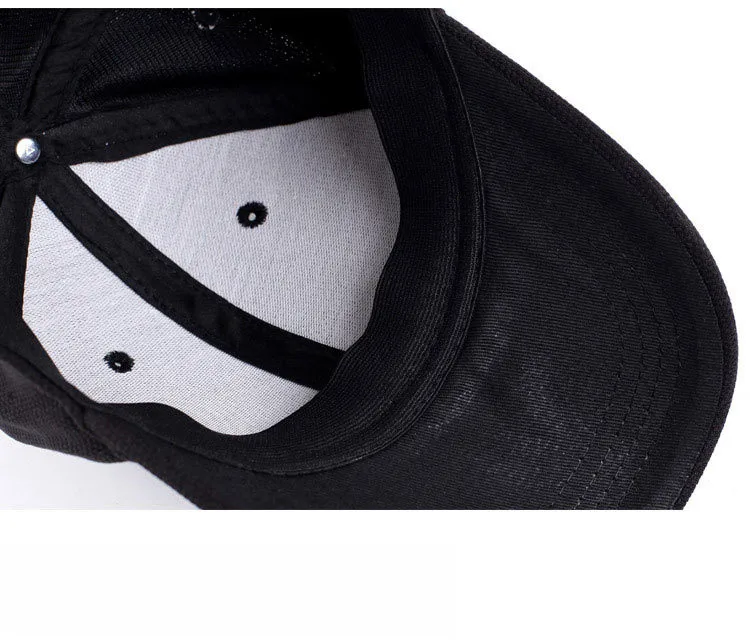 Гибкая бейсболка с регулируемым размером из спандекса, повседневная Закрытая Кепка, мужская и женская кепка, кепка для папы, черная модная крутая шапка