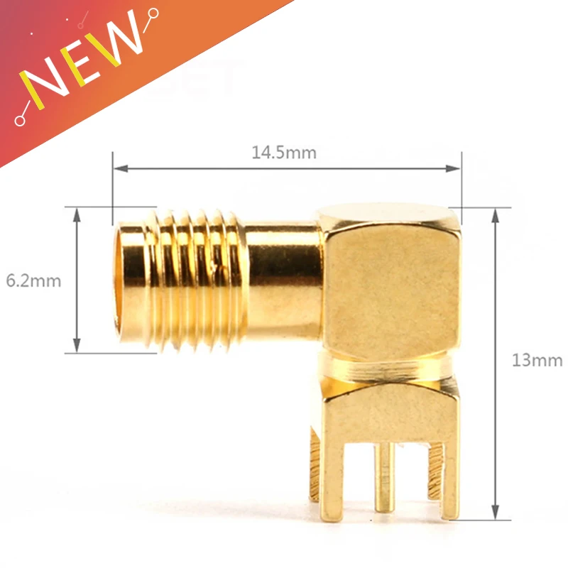 5 шт. SMA женский через отверстие штекер под прямым углом 90 градусов(SMA-KWE) PCB Mount Разъем RF адаптер лучшее качество