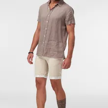 Trendyol Бежевые мужские шорты-брюки с принтом Smart-casual