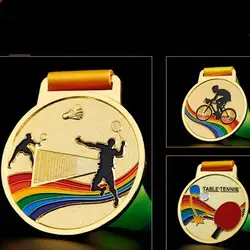 Спортивное состязание общего назначения медаль индивидуальный школьный марафон футбольная медаль Лига чемпионов сувениры медаль