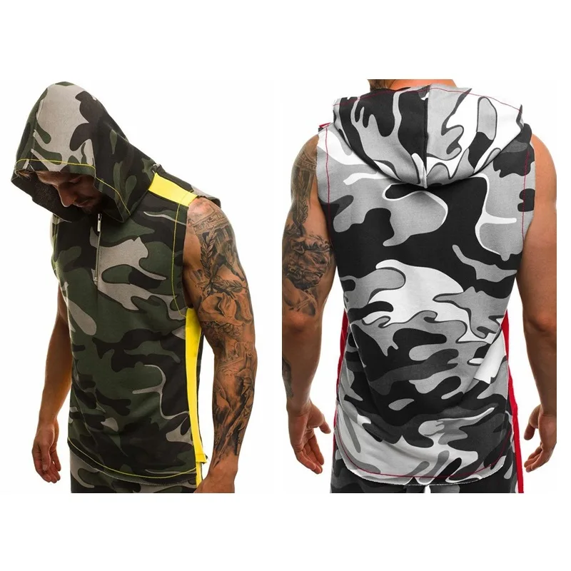 

Men Camouflage 3d Tank Tops Hoodies Printed Fitness Muscle Streetwear Tee Sports Cloth sleeveless Gym cotton Drop Shipping