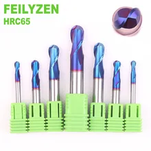 FEILYZEN HRC65 твердосплавная Концевая фреза NaCo с голубым покрытием и
