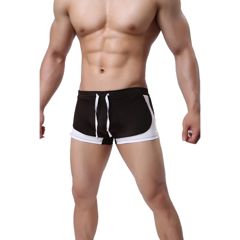 

2019New Design Men Fashion Swimming Pants Shorts Flat Angle Quick Dry Sportswear Trunks Charm Underwear Boxer Briefs Men Bathing