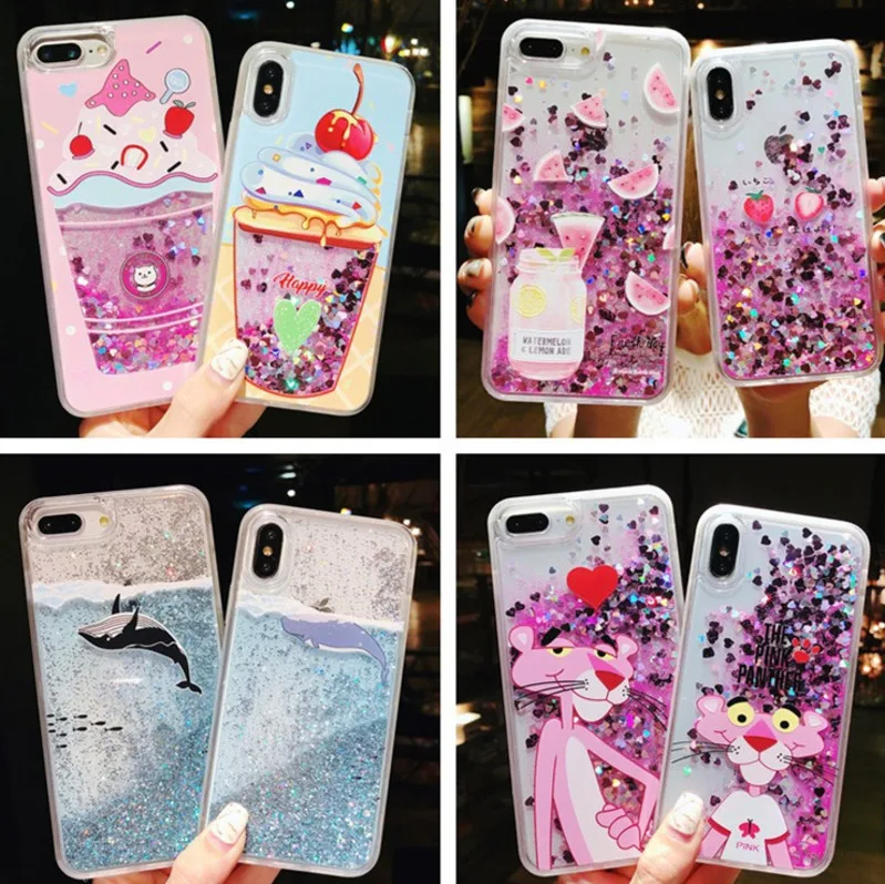 

The new quicksand glitter powder sequin phone case for iPhone X XS XR Max 8 7 6 6S Plus silicone anti-drop phone case