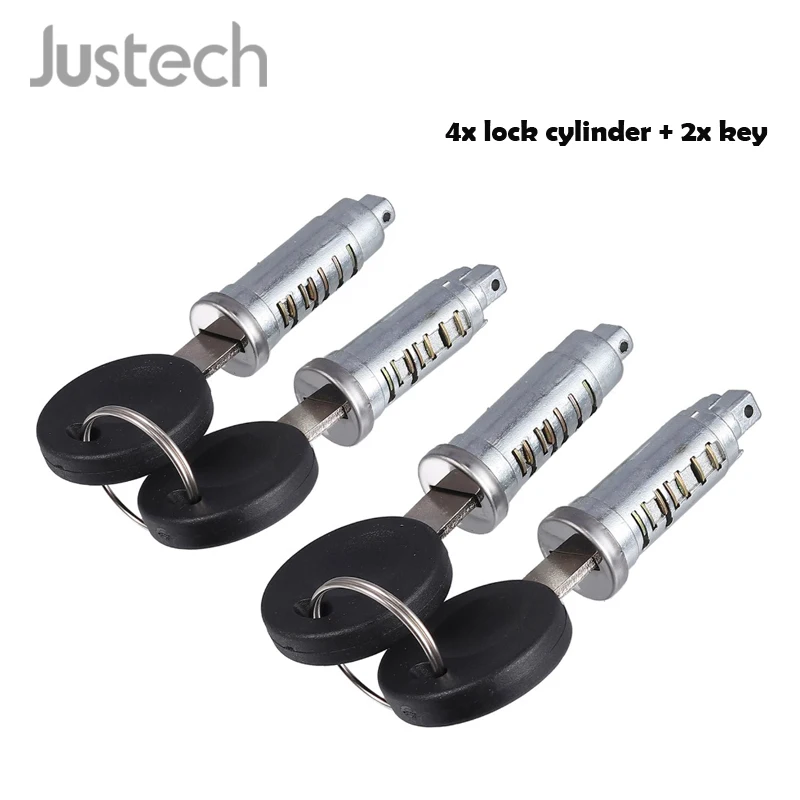 

Justech Auto front Door Lock Closing Cylinder Key Set For VW Transporter T4 Year1990-2003 701837205,701837206,701837210