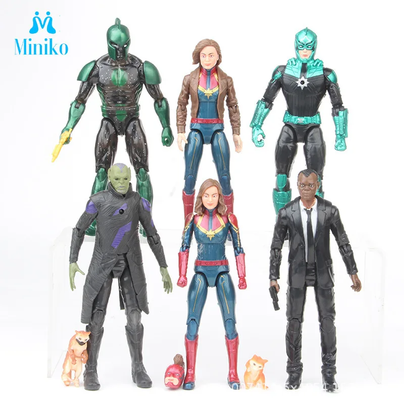 

Avengers 4 Endgame Talos Captain Marvel Nick Fury Yon Rogg Genis Vell Pvc Action Figures Collectible Model Toy