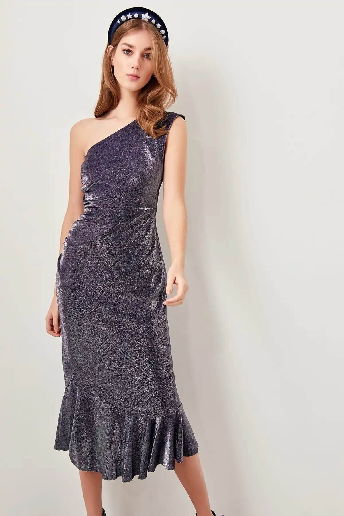 

Trendyol Bordeaux Flywheel Collar Dress TPRSS19FZ0059