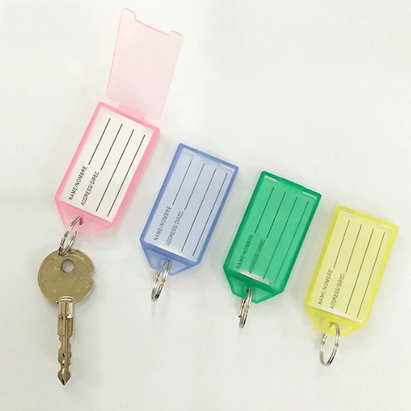 

Sale 1PC/5PCS Plastic DIY Key Chain Hotel Colours Baggage Tag Simple Renovate Office Marking number