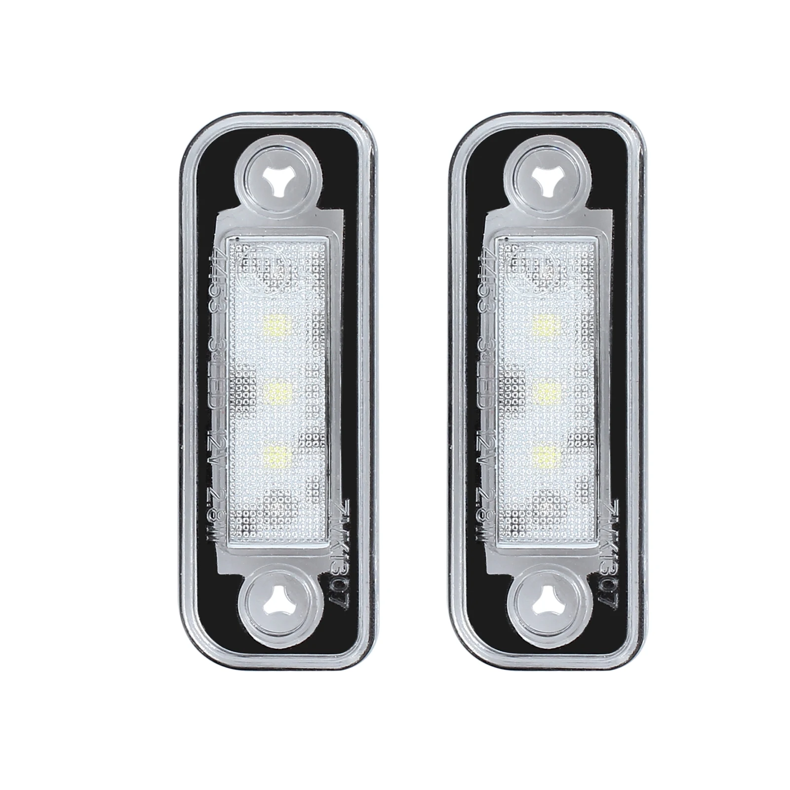 Justech 2 Pcs License Plate Light Lighting Lamps Bulbs 7000K White 3 SMD LEDs for Mercedes Benz SLK R171 S203 W211 S211 / 1103