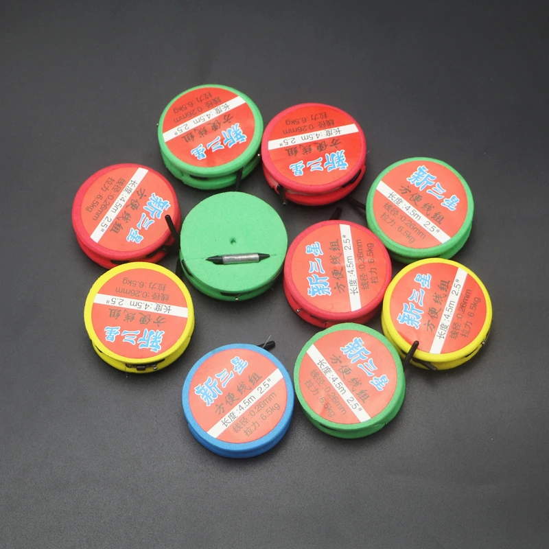 2PCSFishing line groupFishing Line Furled Leader fluorcarbon Pescaria Новый практичный буй + 8 кольцевой лист