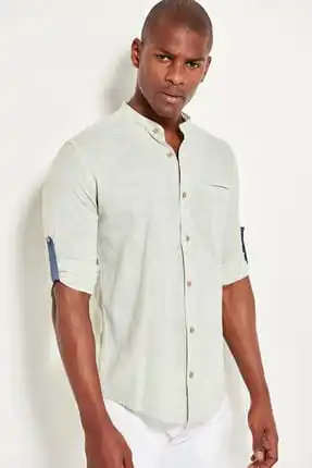 

Genuine Men's Slim Fit shirt with epaulets and collar Judge TMNSS19RS0013