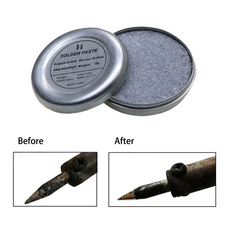 

Electrical Soldering Iron Tip Refresher Solder Cream Clean Paste For Oxide Solder Iron Tip Head Resurrection
