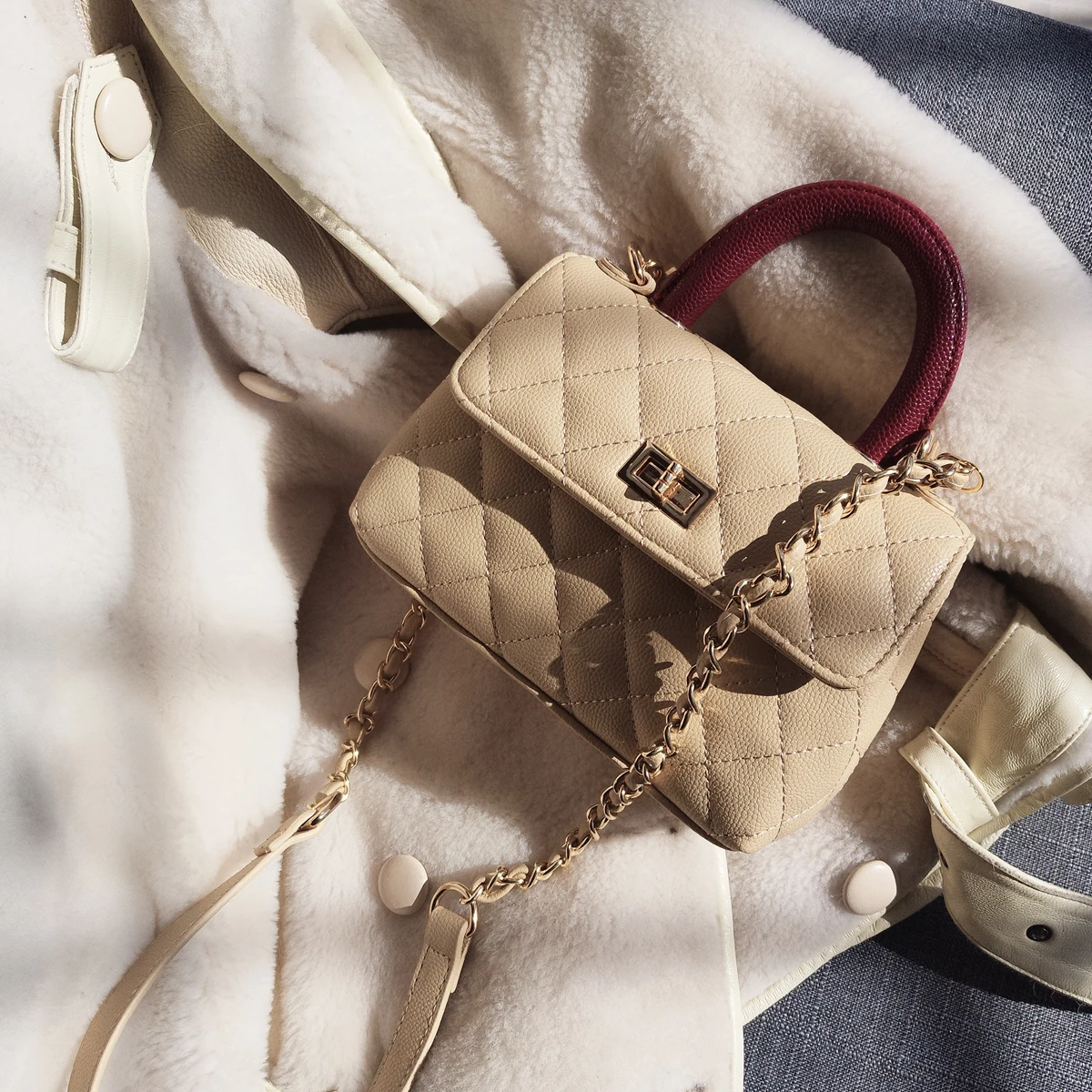 

Luxury Ladies Hand Bags for Women 2019 New Fashion Shoulder Bag Designer Chain bag Plaid ladies Crossbody bags small Crossbody