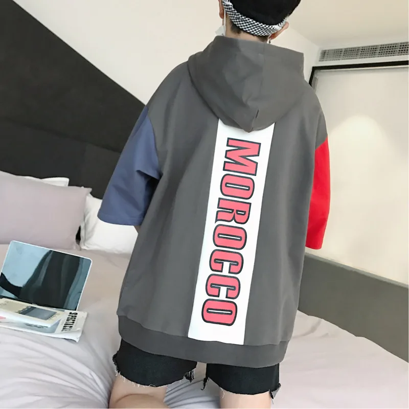 

2019 spring and summer new Chinese loose cotton super fire campus students youth cute Harajuku casual hooded T-shirt