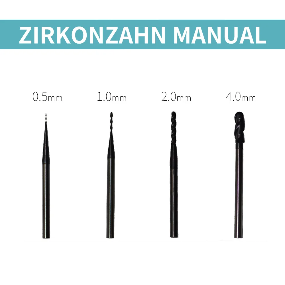 

ZirkonZahn milling burs 0.5mm/1.0mm/2.0mm/4.0mm for zirkonzahn milling machine