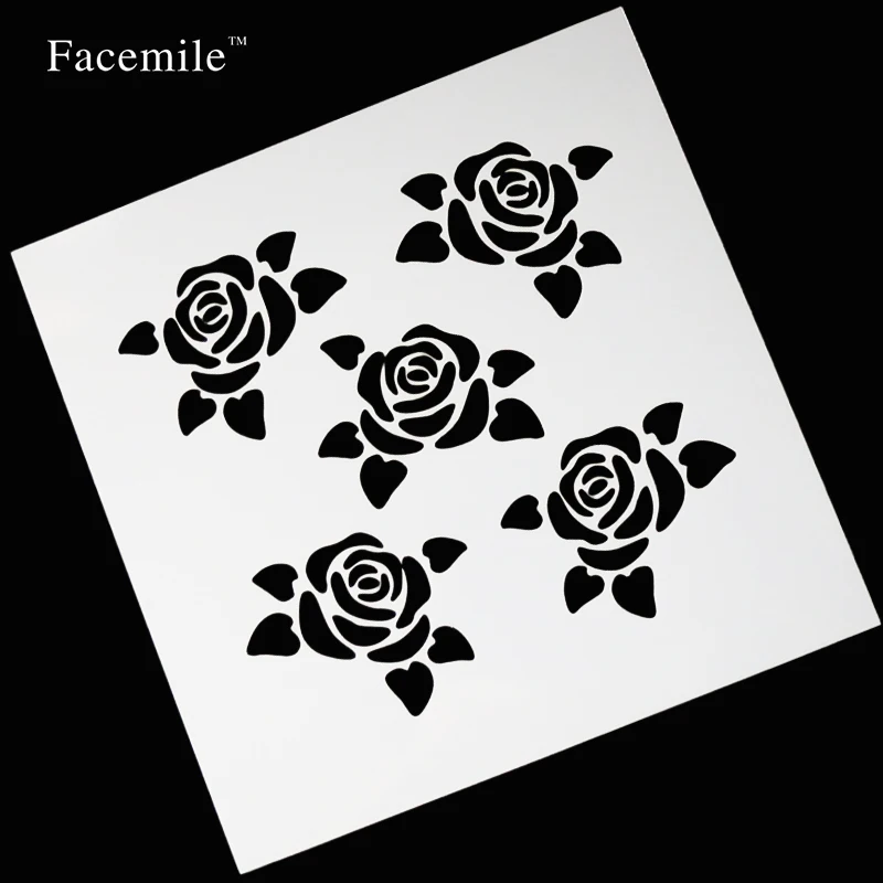 

Facemile Rose Flower Lace Cake Stencil Cake Cookie Side Stencil Cake Stencil For Bord Decoration Wedding Cake Decorations