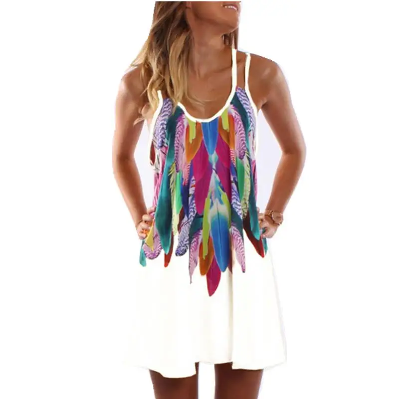 Для женщин Мода 2018 Boho Стиль сексуальные печатных плюс Размеры женская одежда